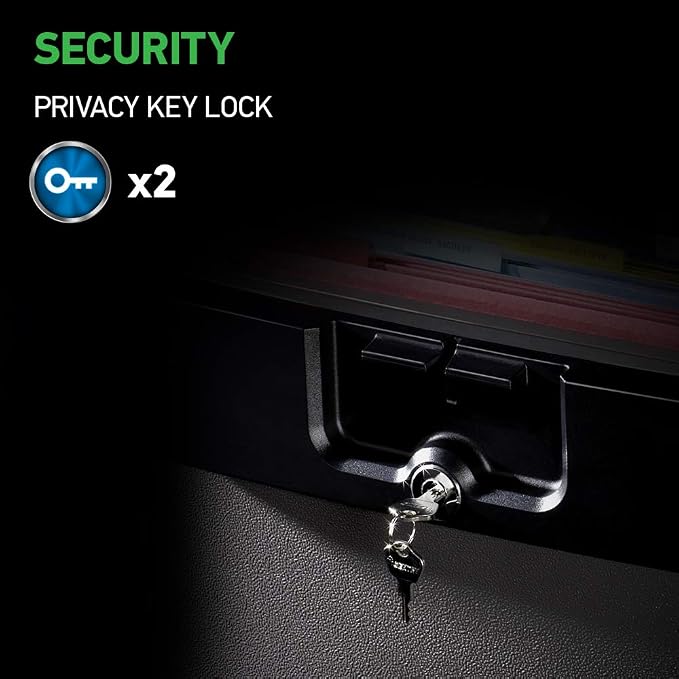 SentrySafe Black Fireproof and Waterproof Safe, File Folder and Document Box - Image 4