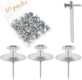50 PCS Picture Hanger Nails, Double Headed Push Pins Hooks Thumbtacks by Hoaisun
