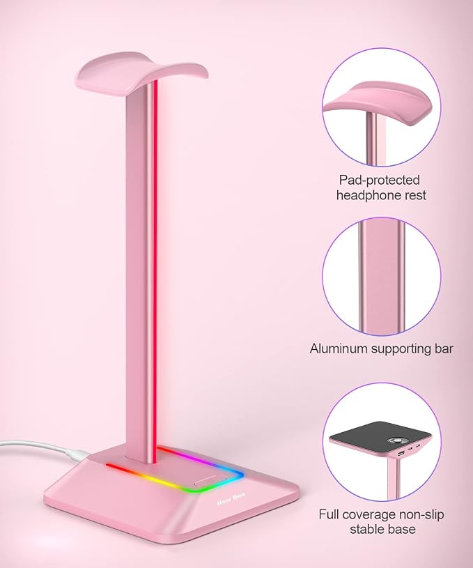 New Bee RGB Headphone Stand - Image 4