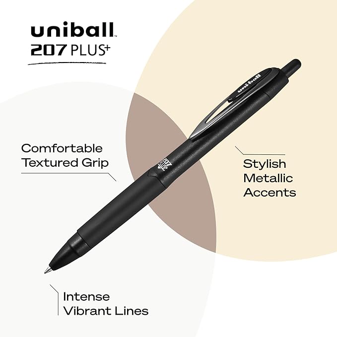 uniball™ 207 Plus+ Retractable Gel Pens, Medium Point, 36 Pack - Image 3
