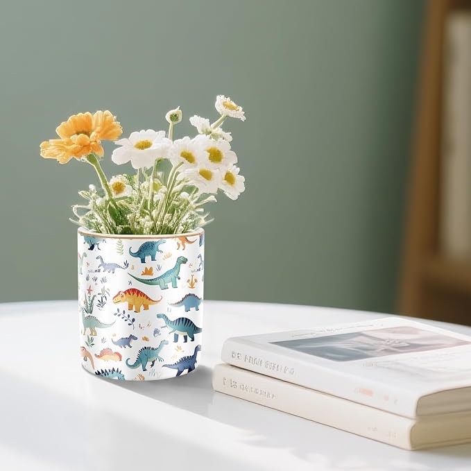 Pen Holder, Pencil Cup for Desk, Cute Makeup Brush Holder, Durable Ceramic - Image 6