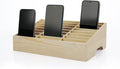 24-Grid Wooden Cell Phone Holder Desktop Organizer Storage Box by Ozzptuu