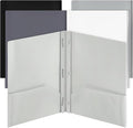Mr. Pen- Plastic Folders with Pockets and Prongs, 5 Pack, Letter Size | by MrPen