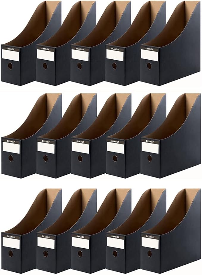 Foldable Desk File Holder Organizer Sturdy Cardboard Magazine Storage Box by Fiyerna