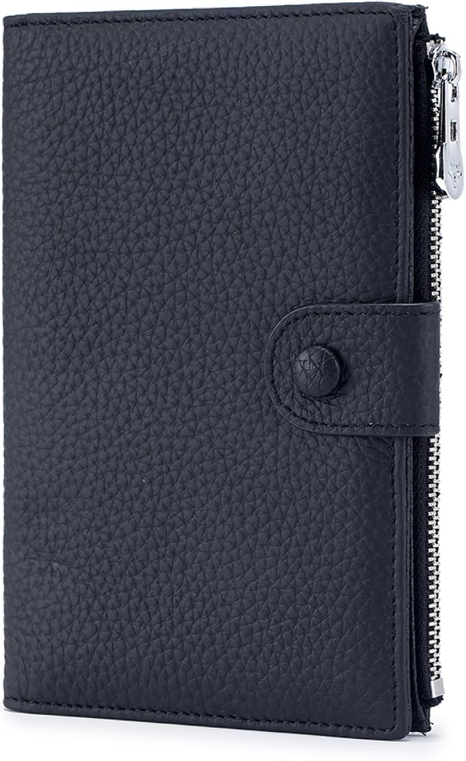 Genuine Leather RFID Blocking Passport Holder Wallet by Unknown