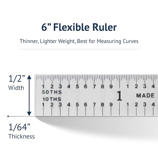 PEC Tools Made in USA Machinist Rule, Markings 1/10", 1/64" - Image 9
