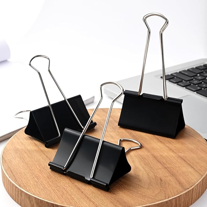 Extra Large Binder Clips 3 inch super big Binder Clips 6 Pack Big Metal Paper - Image 4