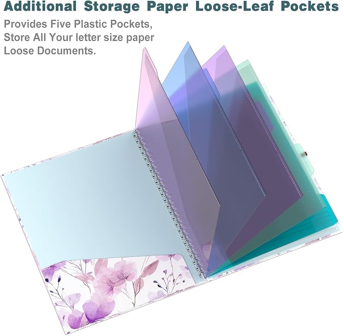 Hongri Clipboard Folio with Refillable Lined Notepad, 8.5 x 11 Folders with - Image 2