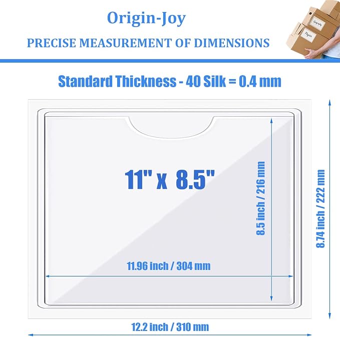 Origin-Joy 35 PCS Self Adhesive Index Card Pockets - Image 2