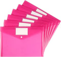 6 Pack Clear Document Folders Plastic Envelopes, A4 Size, by Tamaki