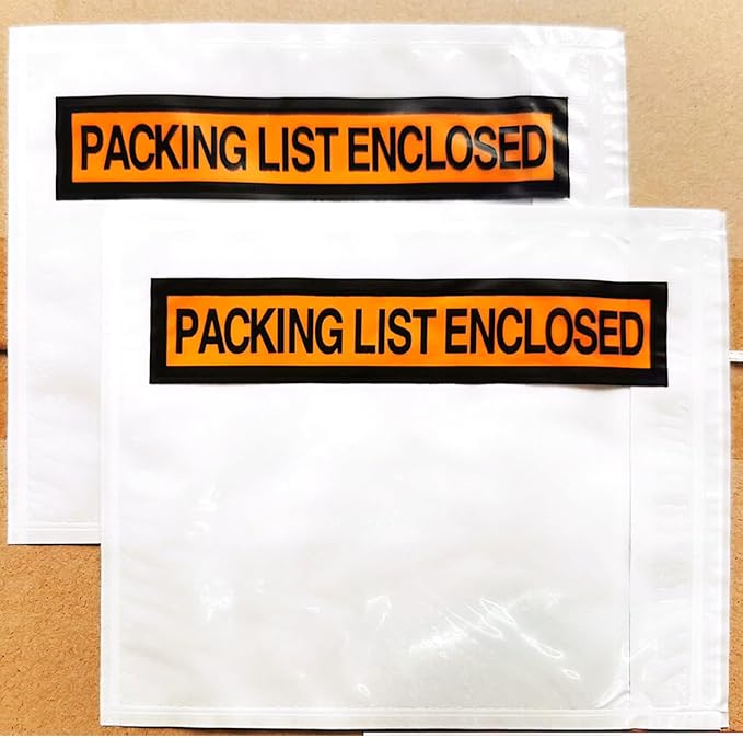 1000 Pcs Packing List Envelopes Pouches 4.5”x 5.5”, Packing Envelopes by FEILONGPACKAGING
