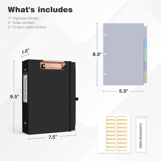 Ospelelf Mini 3 Ring Binder 1 Inch, Cute Binder - Image 3