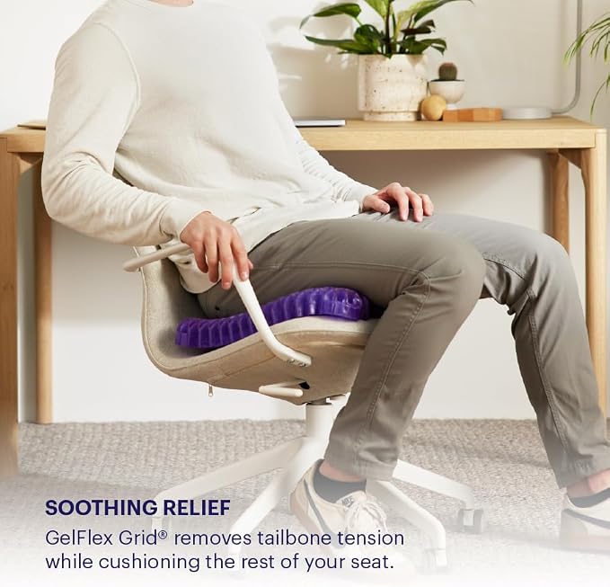 Purple Royal Seat Cushion, Portable 2 Inch Gel Seat Cushion, GelFlex Grid | - Image 4