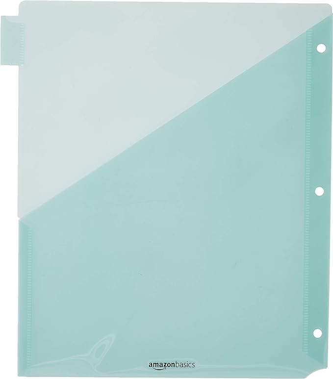 Amazon Basics Tab Dividers for 3 Ring Binder, Two Pocket, Letter Size, - Image 4