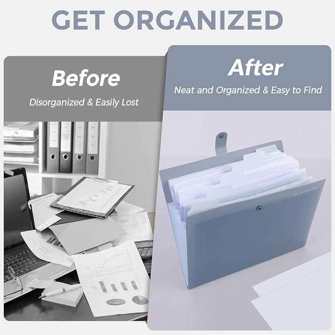 SKYDUE 7-Pocket Expanding File Folder, Professional Accordion Document Organizer - Image 6