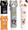 2Pcs Cute Cat Pencil Sharpener and 2Pcs Cute Cat Retractable Eraser by Unknown