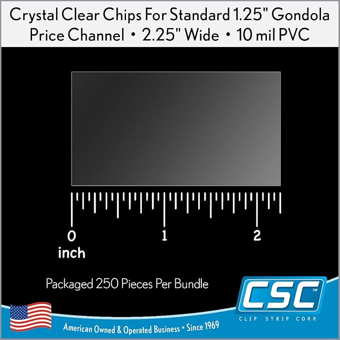 Price Data Channel Label Holder Chips, 2.25" L x 1.25" H, 10 Mil Thick - Image 6