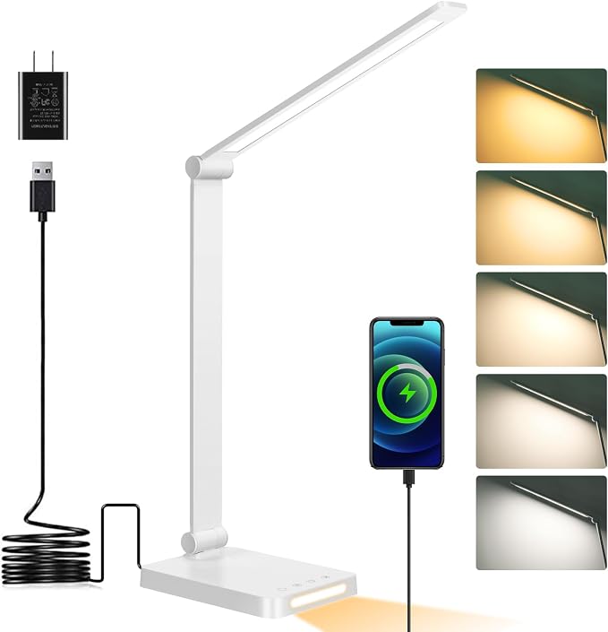 Dott Arts LED Desk Lamp with USB Ports, Touch Control, 5 Color Modes, 3 by DottArts