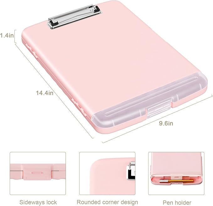 Piasoenc Clipboard with Storage, 8.5 x 11 Organization Box with Pen Holder and - Image 3