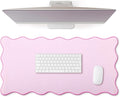 Hahafelt Scalloped Desk Mat Large Desk Pad Cute Coquette Table Mat Back to by Hahafelt