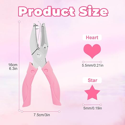 UCEC 2 Pcs Handheld Hole Punch Shapes Kit - Image 2