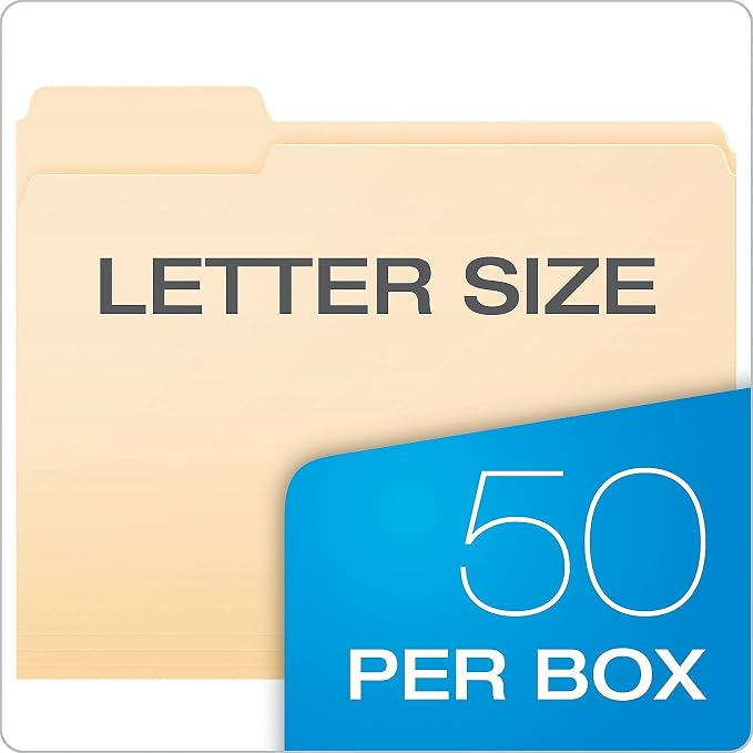 Pendaflex Double Stuff File Folders, Letter Size, 1/3 Cut - Image 7