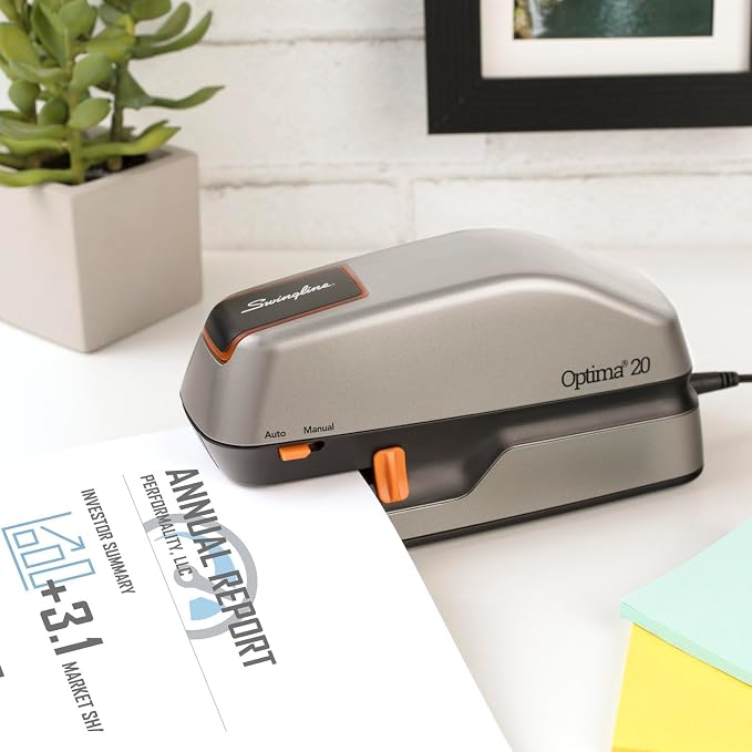 Swingline Electric Stapler, 20 Sheet Capacity, Optima 20, Jam Free, Auto or - Image 5