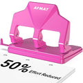 AFMAT 3 Hole Punch Heavy Duty, 40-Sheet Three Hole Punch, 50% Reduced Effort by AFMAT
