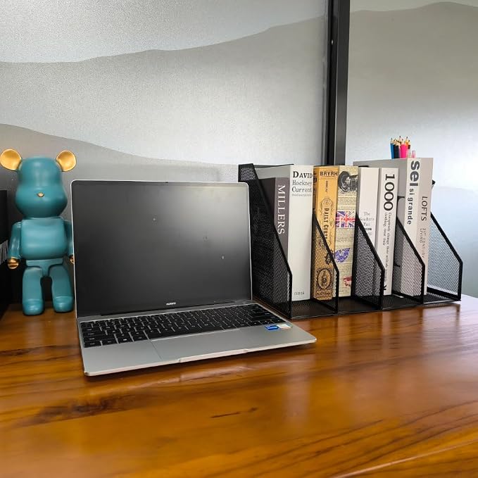2 Set Desk Organizers, Metal Desk Magazine File Holder and 1 Pen Holder - Image 6