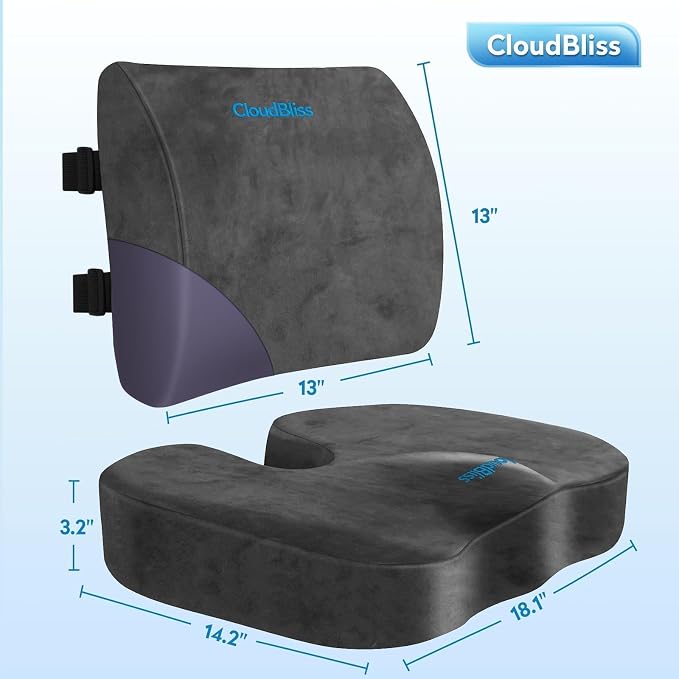 CloudBliss Lumbar Support Pillow & Seat Cushion Set - Image 5