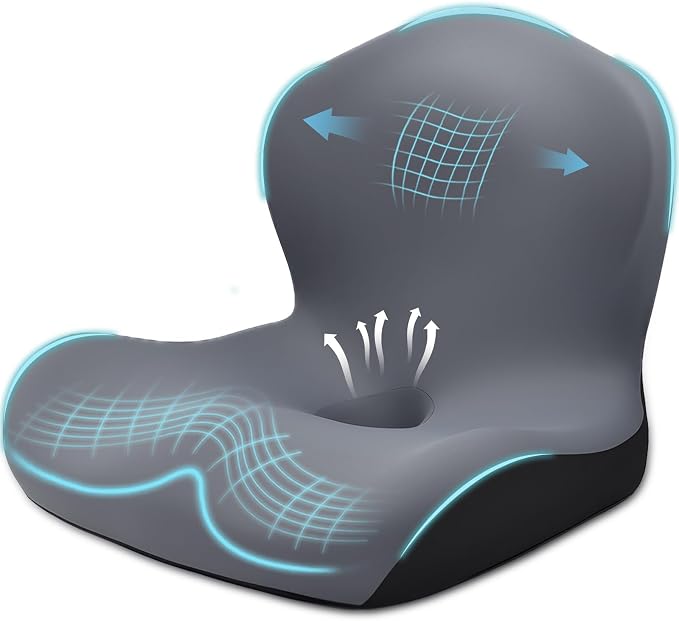 Seat Cushion for Office Chair and Car, L-Shaped Ergonomic Car Seat Cushions by Unknown