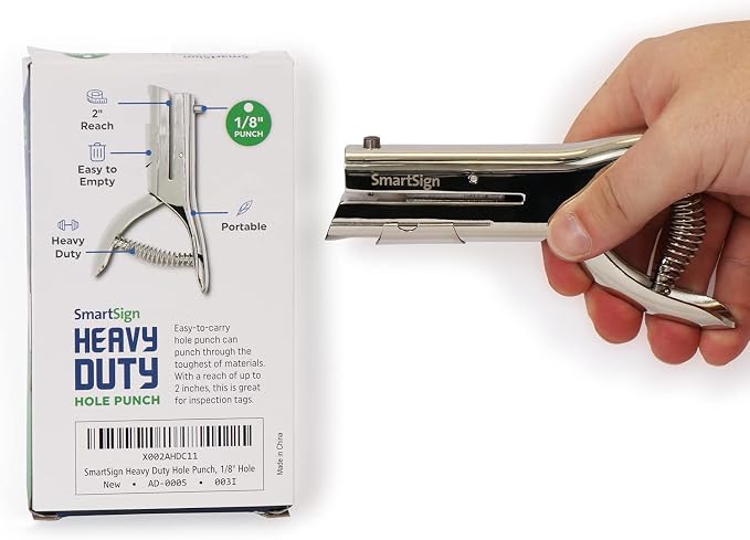 SmartSign Single Hole Heavy Duty Hand Held Hole Punch - Image 9