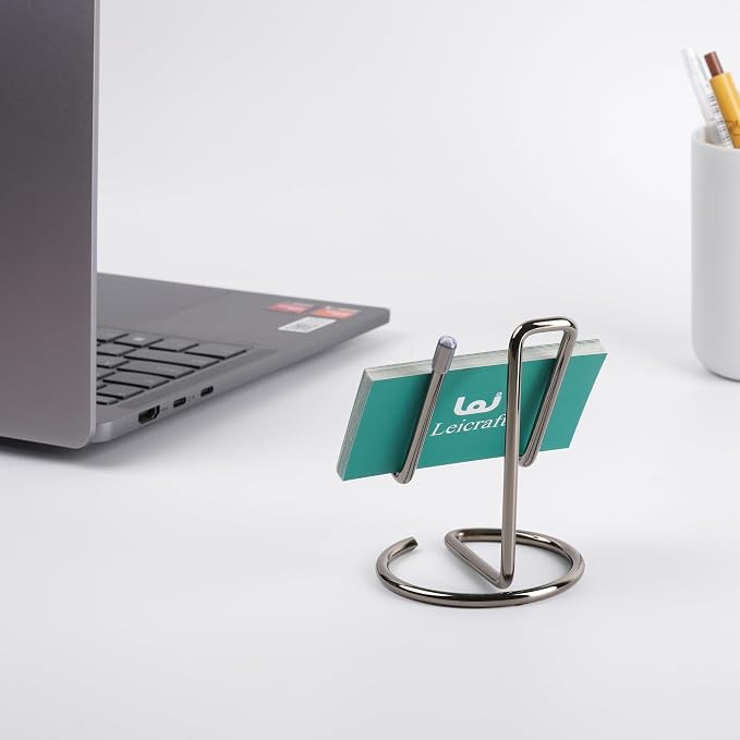 Business Card Holder for Desk, Cute Metal Card Organizers and Office Desk - Image 4