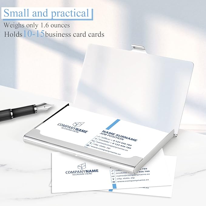 2 Pack Business Card Holder，Color Printing Men's and Women's Business Card - Image 3