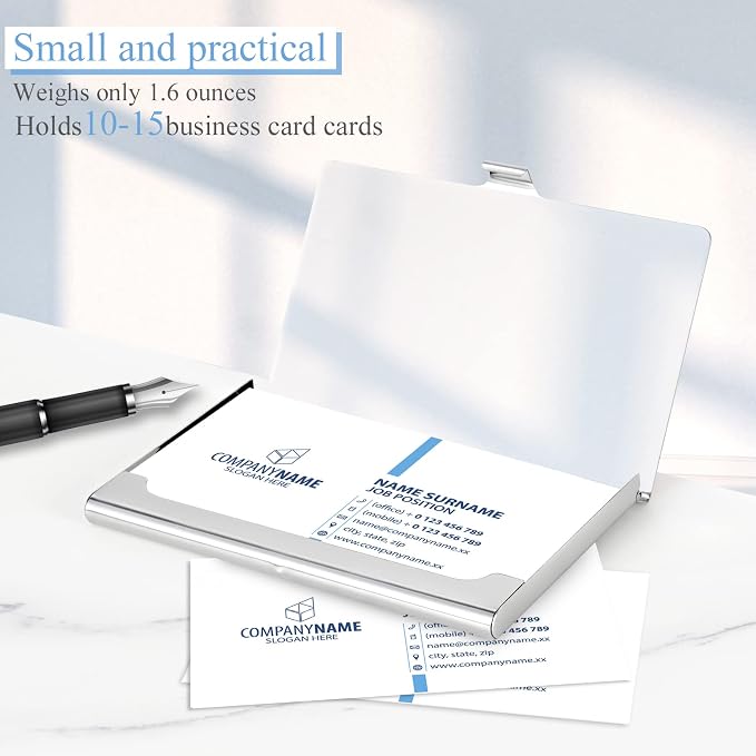 2 Pack Business Card Holder，Color Printing Men's and Women's Business Card - Image 3