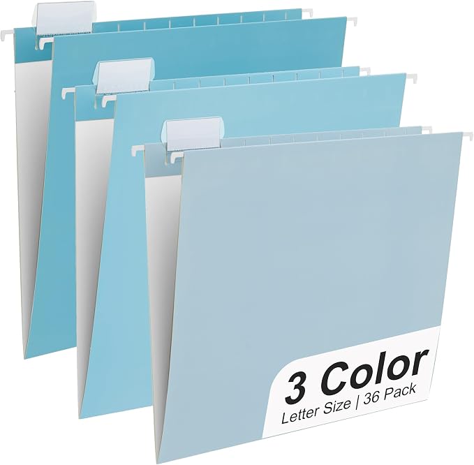 Y YOMA 36 Pack Gradient Hanging File Folders Letter Size Decorative Hanging by YYOMA