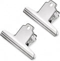2 Pcs Silver Metal Bulldog Clips Dog Food Bag Clip 4" Wide Large Binder Paper by Unknown