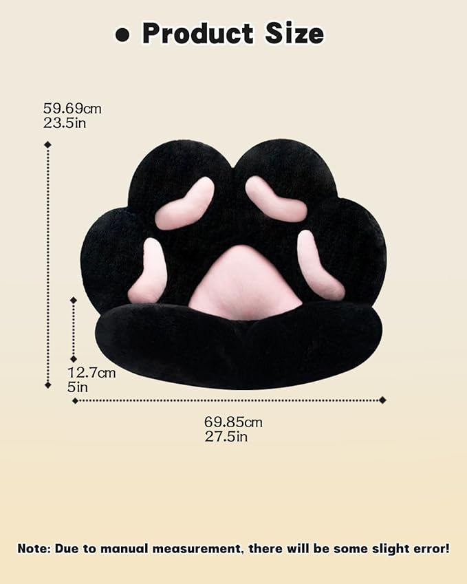 MOONBEEKI Cat Paw Cushion Chair Comfy Kawaii Plush Seat Cushions Shape Lazy - Image 8