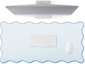 Hahafelt Scalloped Desk Mat Large Desk Pad Cute Coquette Table Mat Back to by Hahafelt