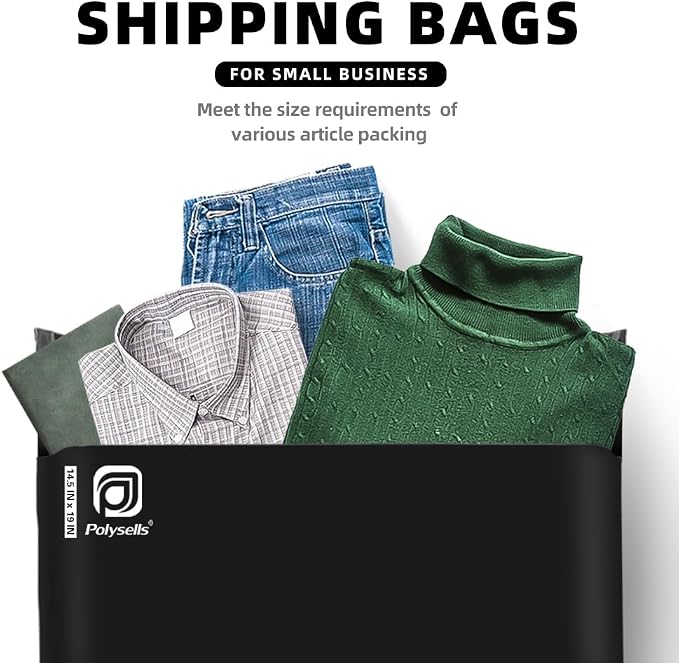 POLYSELLS 60000 pcs 14.5x19 Inches Black Bulk Poly Mailers Shipping Envelopes - Image 4