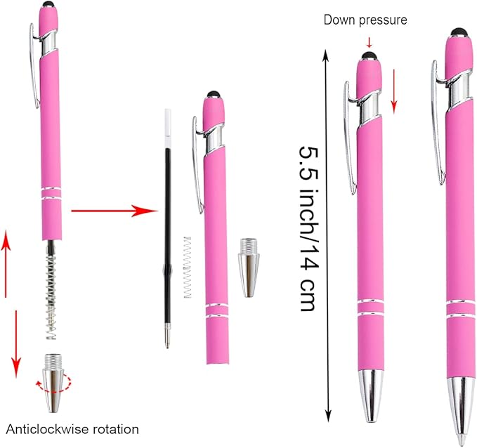 PASISIBICK 12 Pieces Pink Ballpoint Pen - Image 4