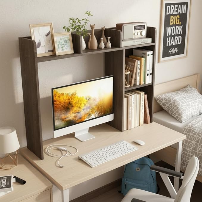 Tangkula Desktop Bookshelf, Countertop Storage Hutch - Image 4
