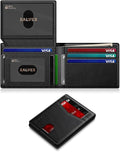 Wallet for Men Slim RFID Blocking Leather Credit Card Holder Wallet for 14 Cards by ZALVEX
