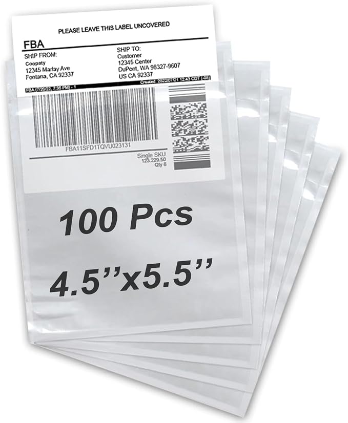 Coopaty 4.5" x 5.5" Packing List Envelope, Shipping Label Pouch by COOPATY