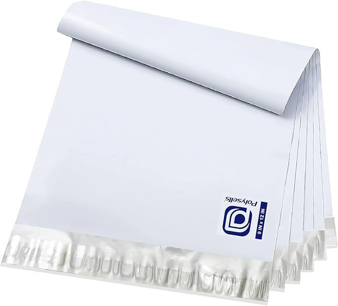 POLYSELLS 200 pcs 9x12 Inches White Poly Mailers Shipping Envelopes, Strong by POLYSELLS