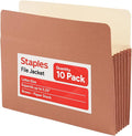 Staples Reinforced File Pockets, Letter Size, Expands Up to 5.25", Heavy‑Duty by Staples
