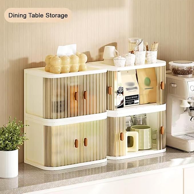 Desktop Storage Box Foldable and Assembly Free Sliding Door Design Ideal - Image 8