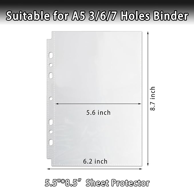 100 Pack Bulk Sheet Protectors 5.5x8.5 - Image 2