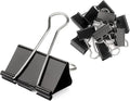 ZZTX Black Binder Clips Paper Clamps Clips Medium Size, 1.3 Inches, 36 Pack by ZZTX