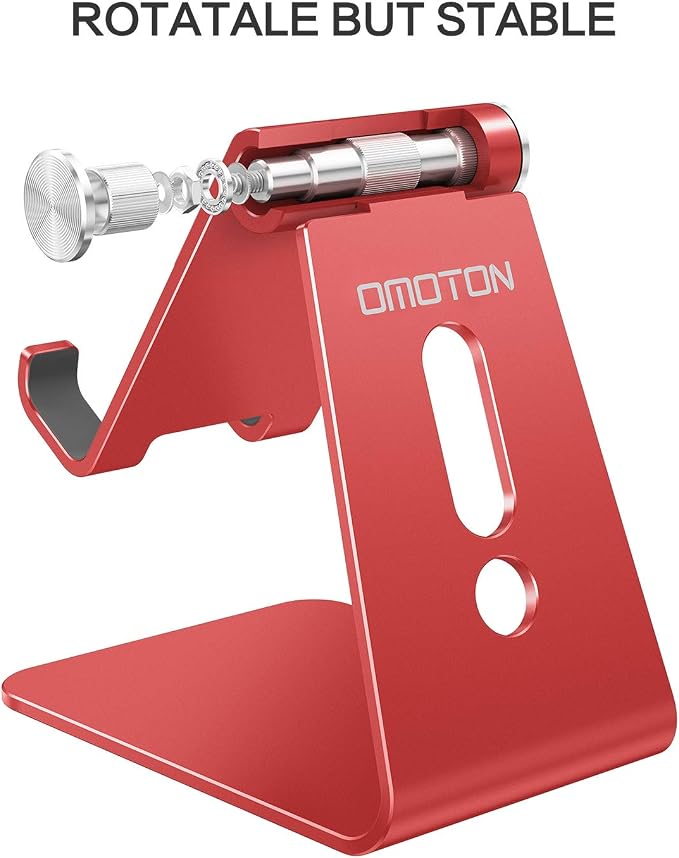 OMOTON Adjustable Cell Phone Stand, C2 Aluminum Desktop Phone Holder Dock - Image 5